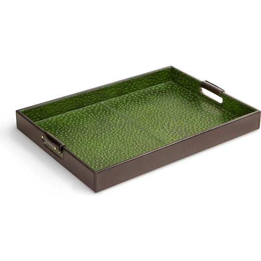 Leather Tray Handle Accent by Maitland-Smith. Made from unique in a transitional style.