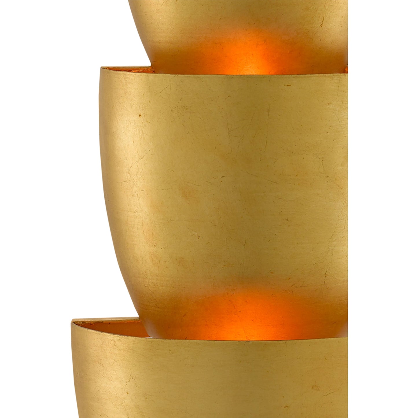 003 SR-381078 | Additional Silo | Canaletto Wall Sconce by Currey and Company in contemporary gold leaf, painted gold. Made from wrought iron in a transitional style.
