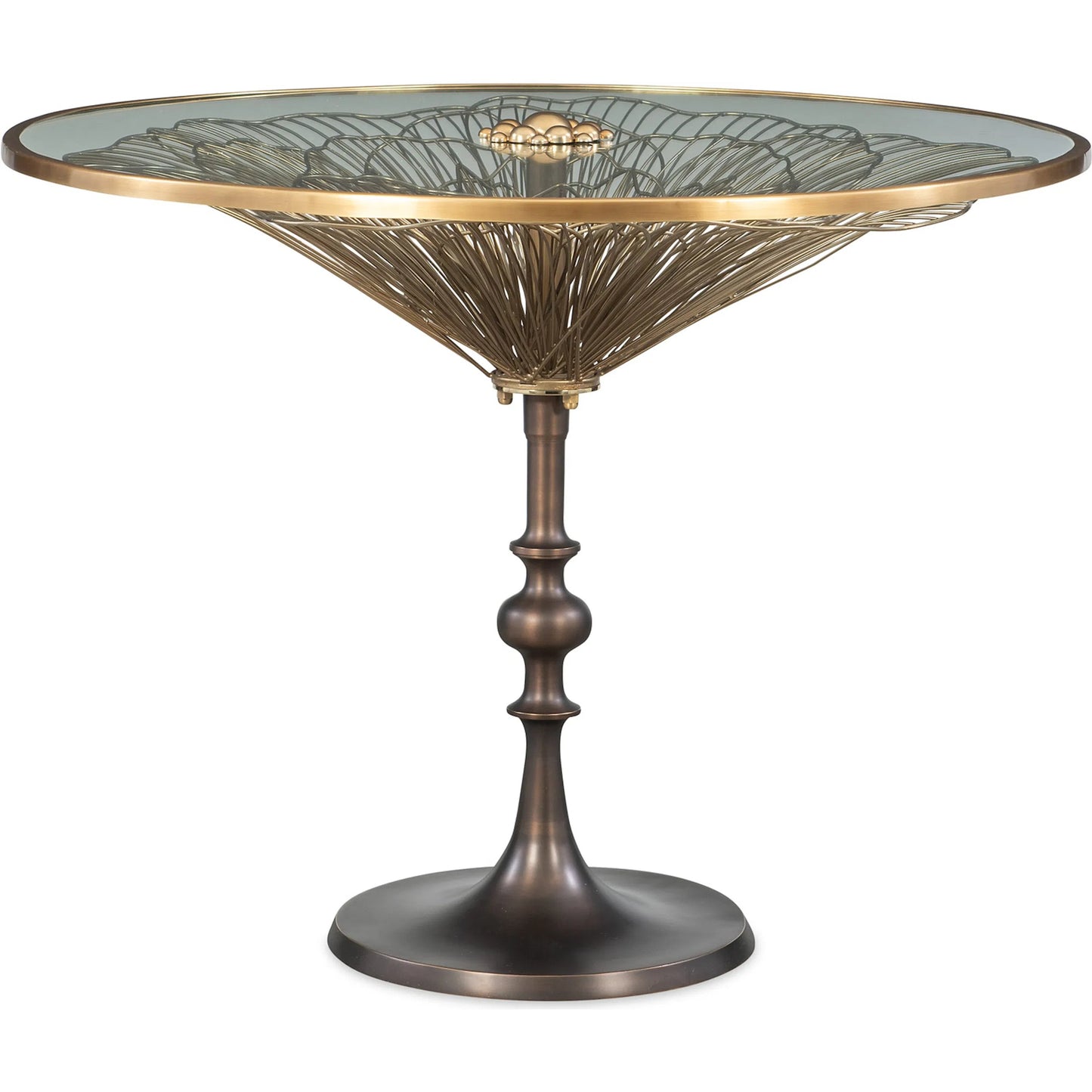 001 SI-2239003 | Additional Silo | Lily Wire Table by Maitland-Smith in oil rubbed bronze, brushed brass. Made from unique in a unique style.