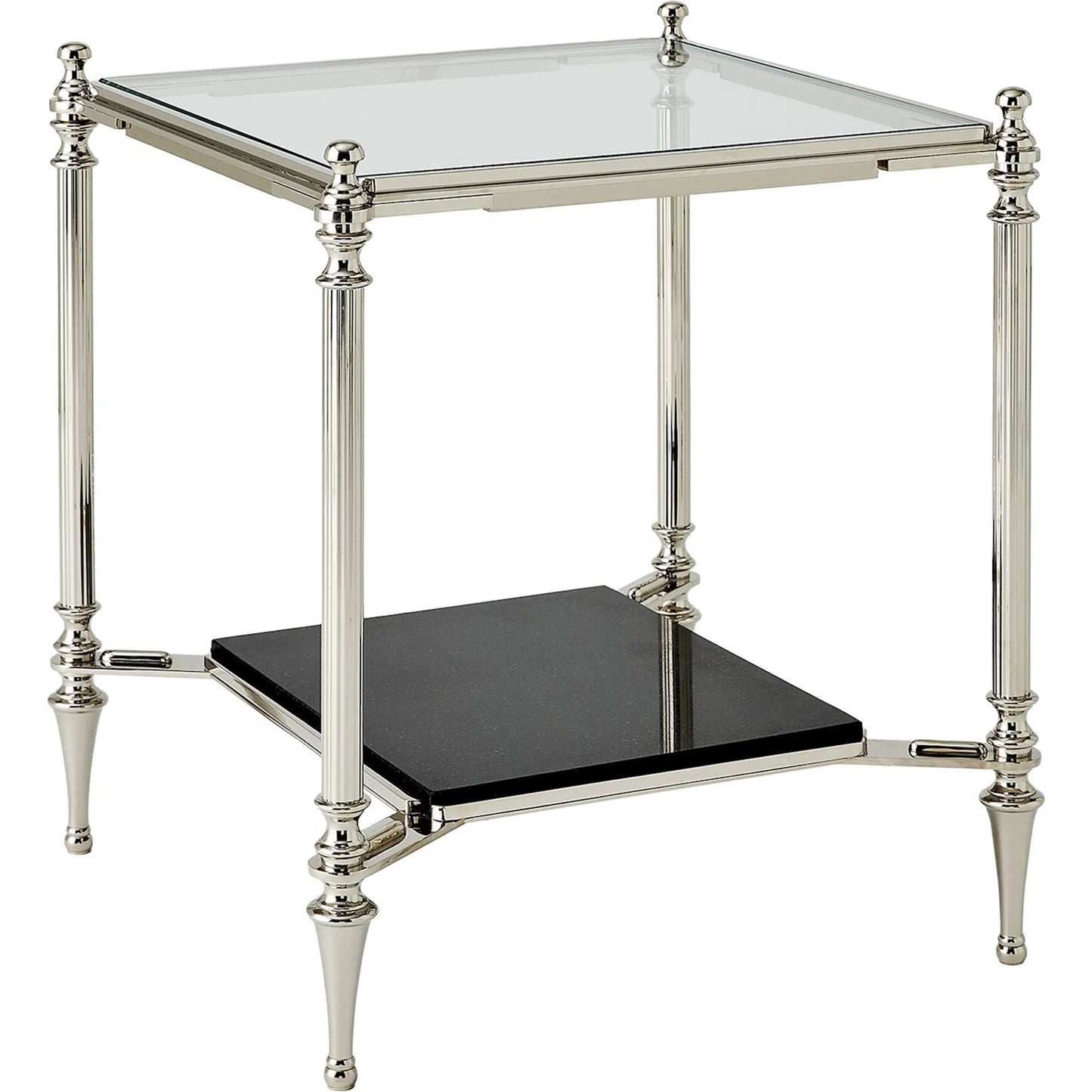 002 SI-2323958 | Additional Silo | Ford Side Table by Global Views in nickel and brass. Made from unique in a unique style.