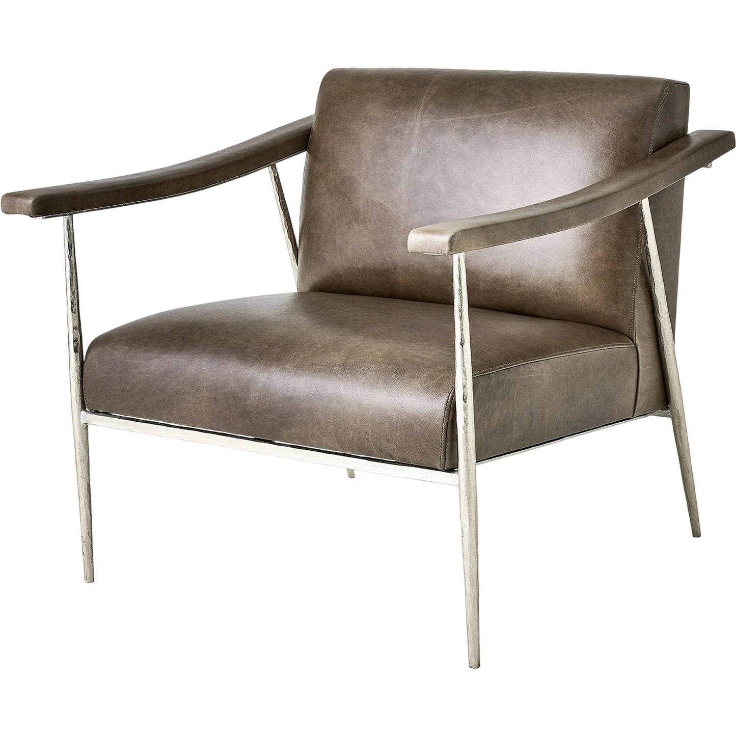 002 SI-2323867 | Primary Silo | L Brooks Leather Chair by Global Views in nickel. Made from unique in a unique style.