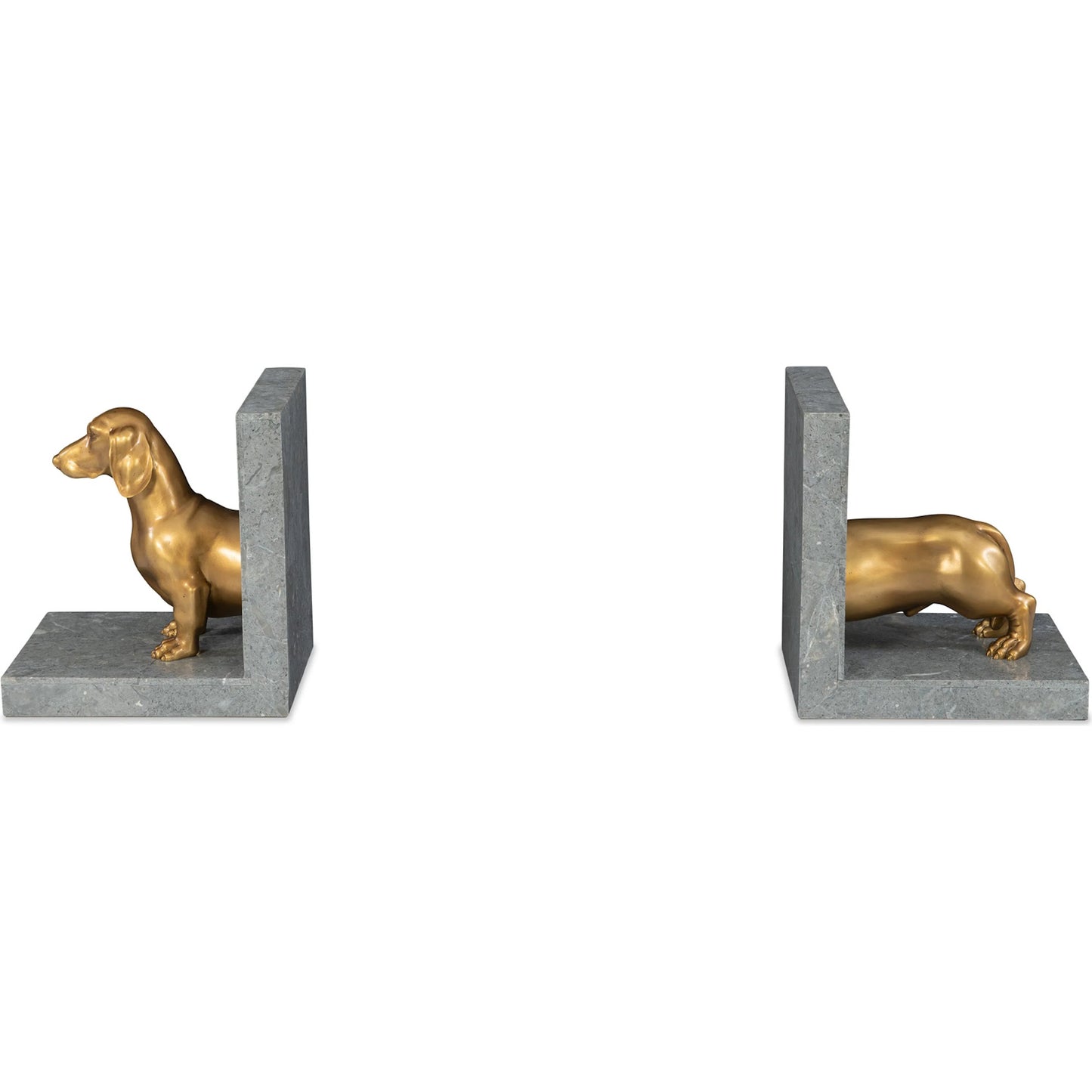 002 SI-2239021 | Additional Silo | Dachshund Bookend by Maitland-Smith in brass. Made from unique in a unique style.
