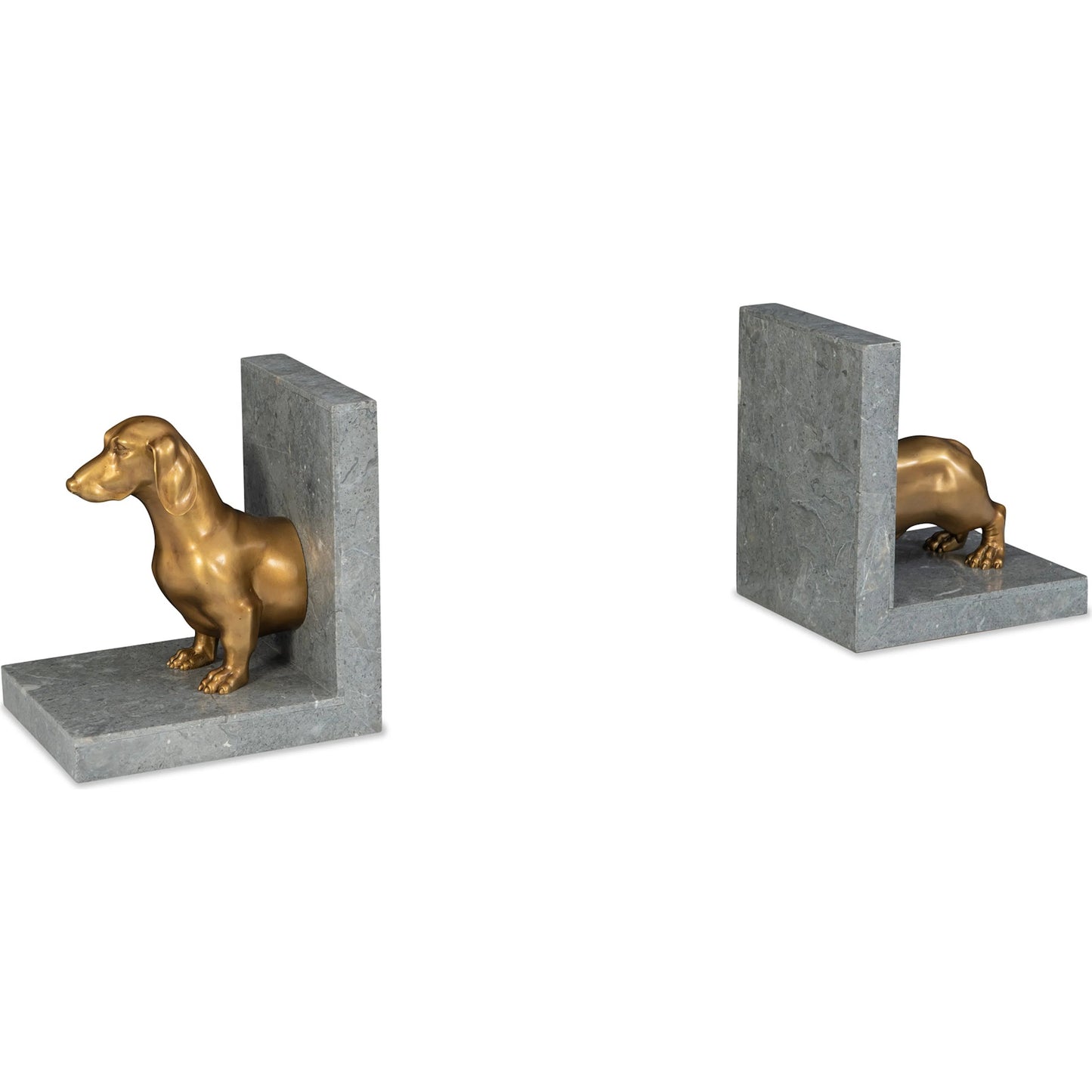 003 SI-2239021 | Additional Silo | Dachshund Bookend by Maitland-Smith in brass. Made from unique in a unique style.