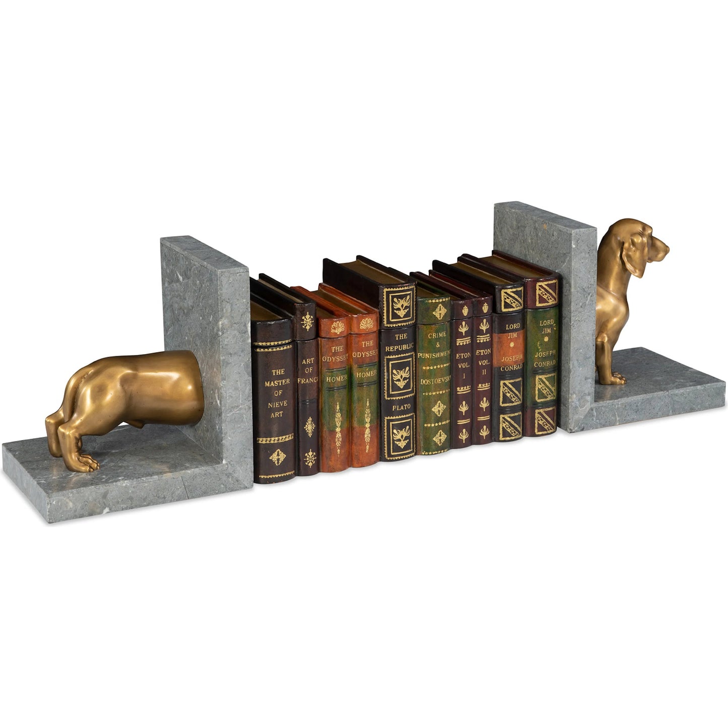 004 SI-2239021 | Additional Silo | Dachshund Bookend by Maitland-Smith in brass. Made from unique in a unique style.