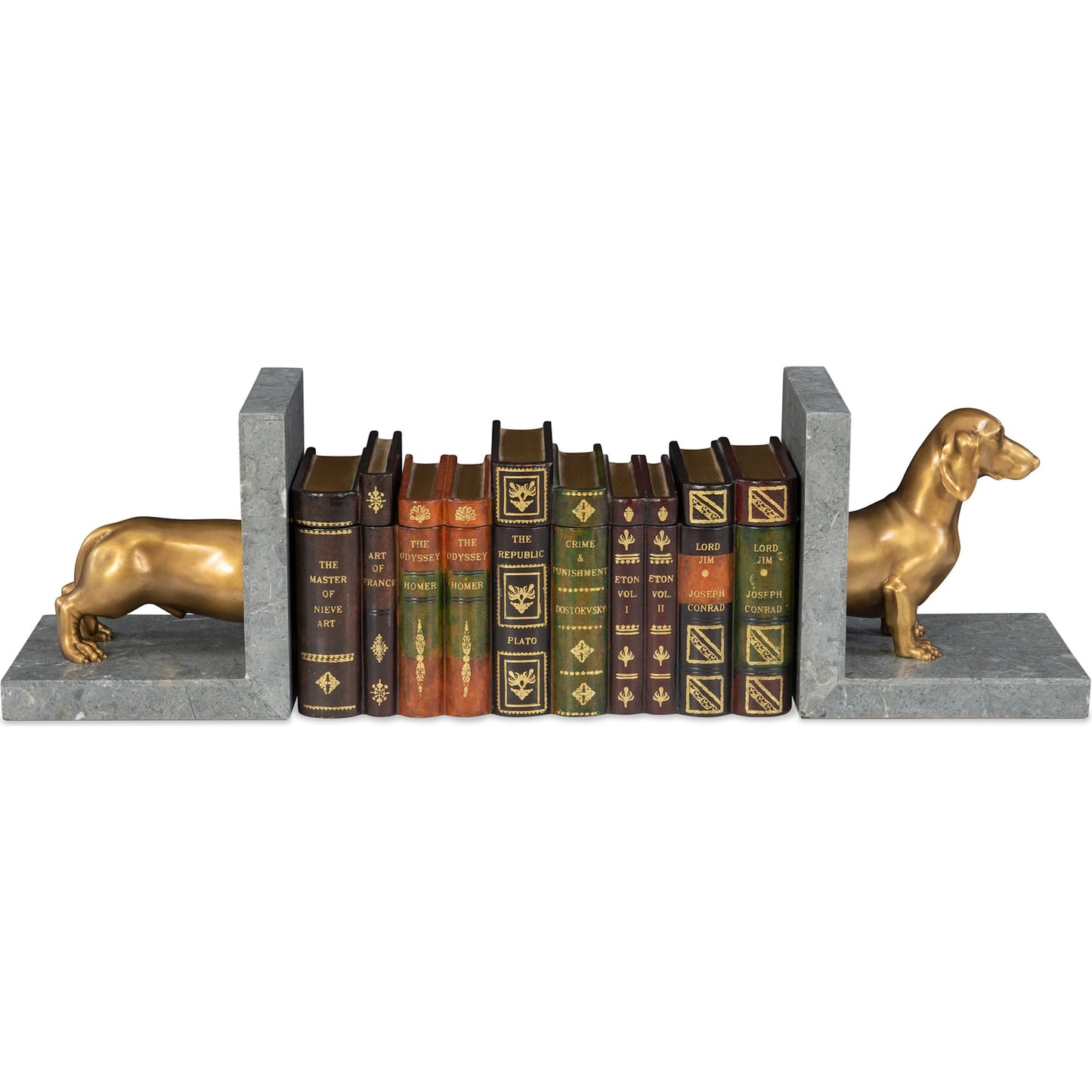 005 SI-2239021 | Additional Silo | Dachshund Bookend by Maitland-Smith in brass. Made from unique in a unique style.