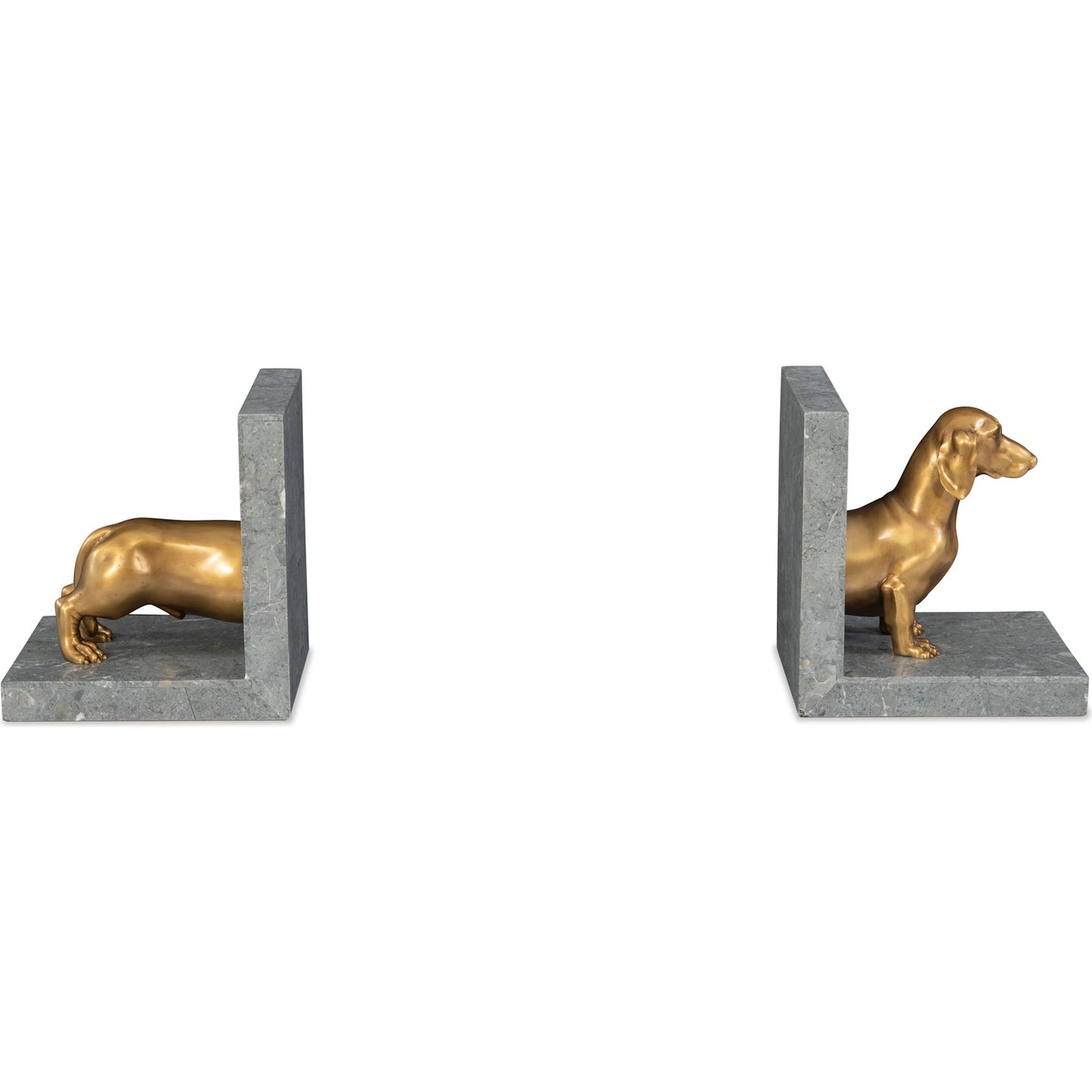 006 SI-2239021 | Additional Silo | Dachshund Bookend by Maitland-Smith in brass. Made from unique in a unique style.