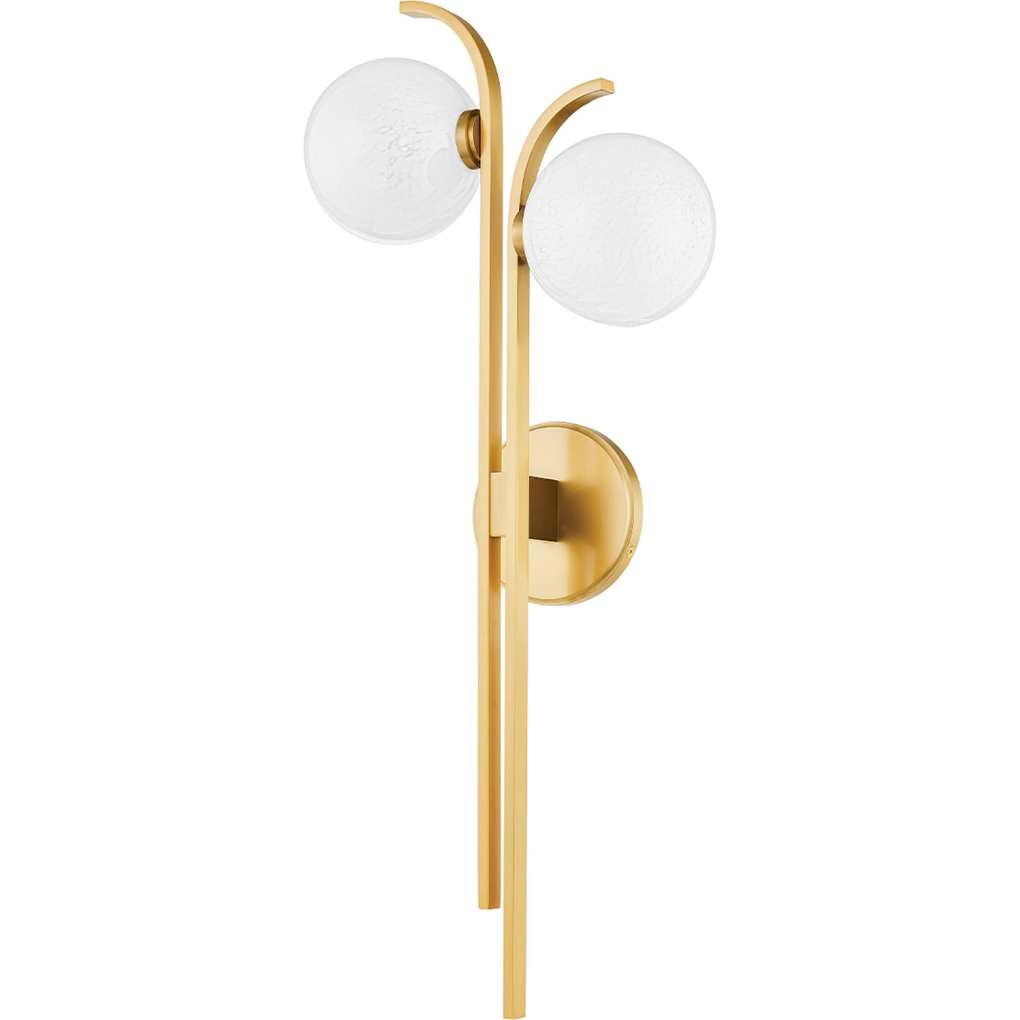001 SI-2055252 | Primary Silo | Laval 2 Light Wall Sconce by Hudson Valley in aged brass. Made from steel in a modern style.