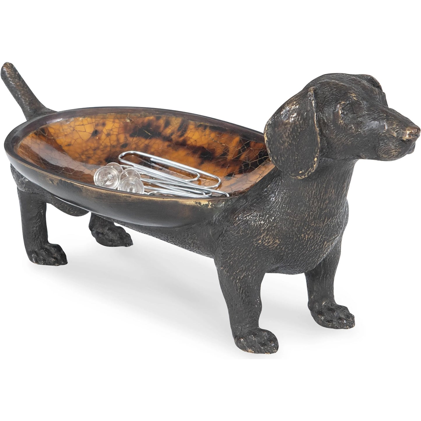 004 SI-2239023 | Additional Silo | Dachshund Dish by Maitland-Smith in barcelona bronze. Made from unique in a unique style.