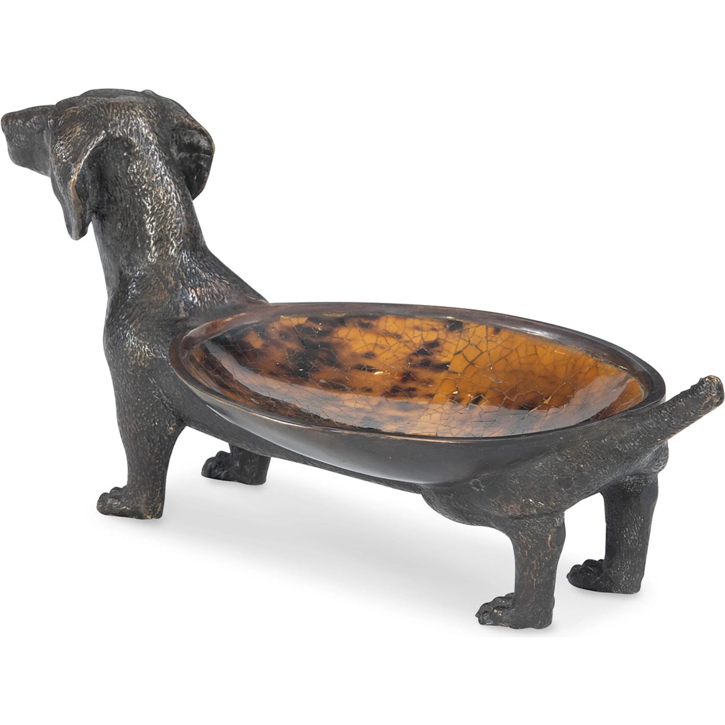 002 SI-2239023 | Additional Silo | Dachshund Dish by Maitland-Smith in barcelona bronze. Made from unique in a unique style.