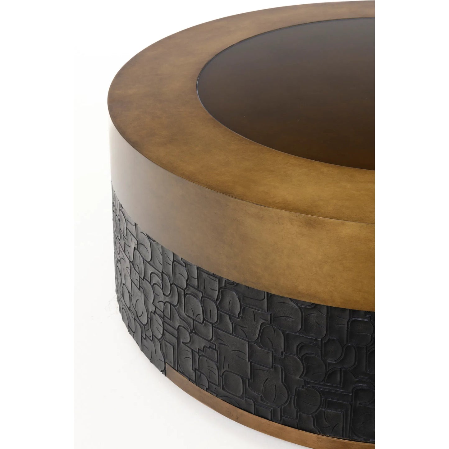 005 SI-2239026 | Additional Silo | Alma Cocktail Table by Maitland-Smith in black, antique brass. Made from unique in a unique style.