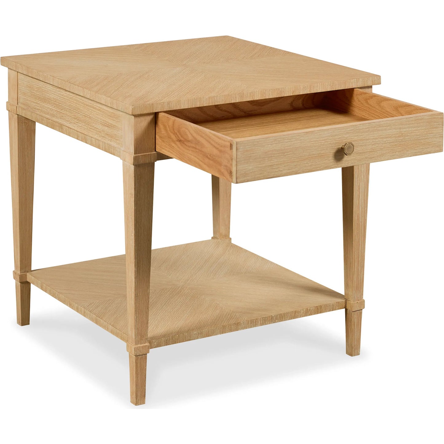 004 SI-2293445 | Additional Silo | Bermuda Side Table by Maitland-Smith in light cerused oak. Made from unique in a transitional style.