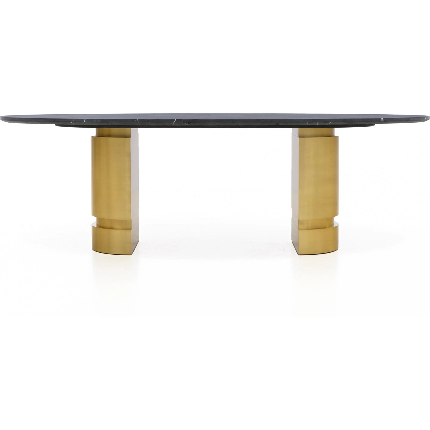 002 SI-2239030 | Additional Silo | Gustav Dining Table by Maitland-Smith in honed black marble, brushed brass. Made from unique in a unique style.