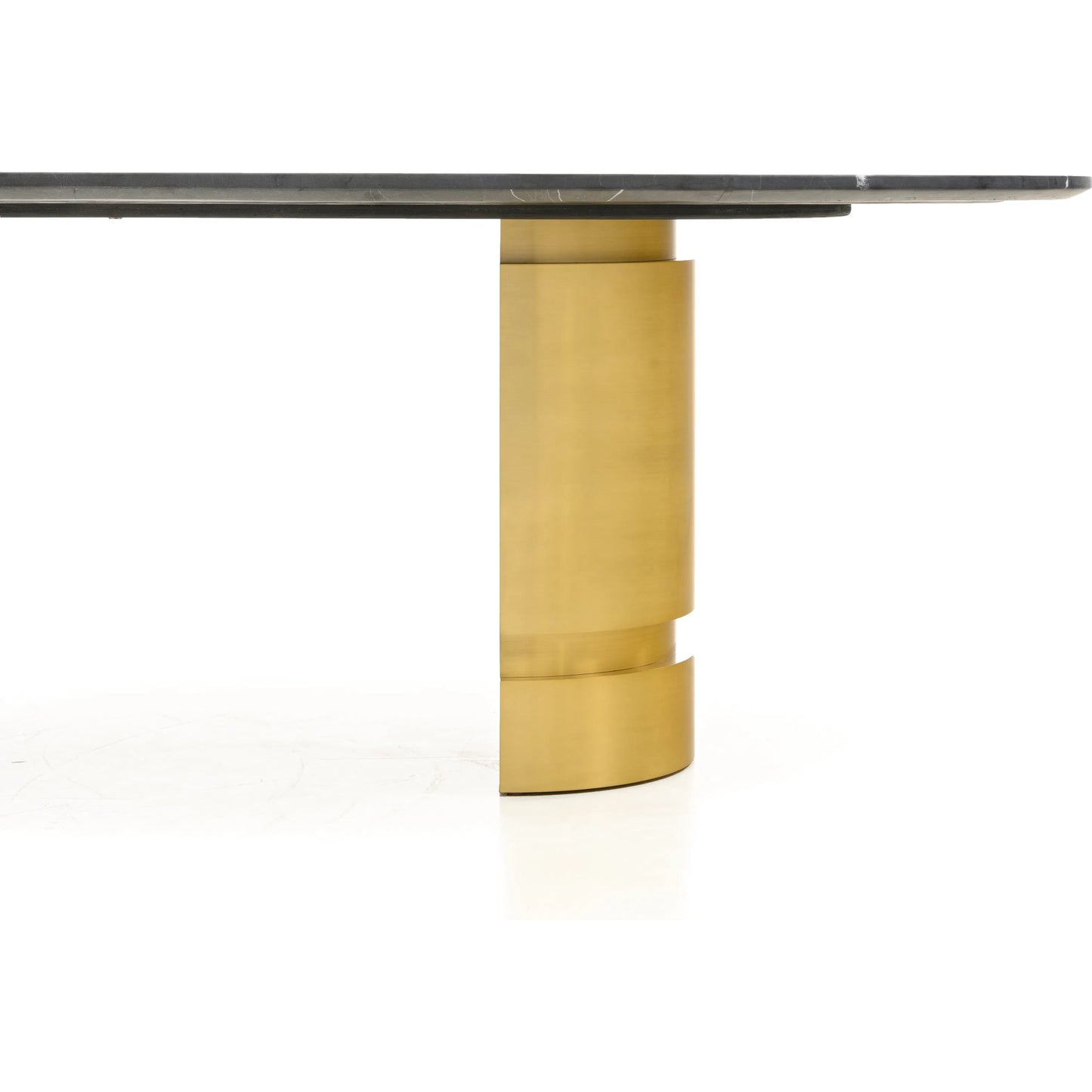 006 SI-2239030 | Additional Silo | Gustav Dining Table by Maitland-Smith in honed black marble, brushed brass. Made from unique in a unique style.