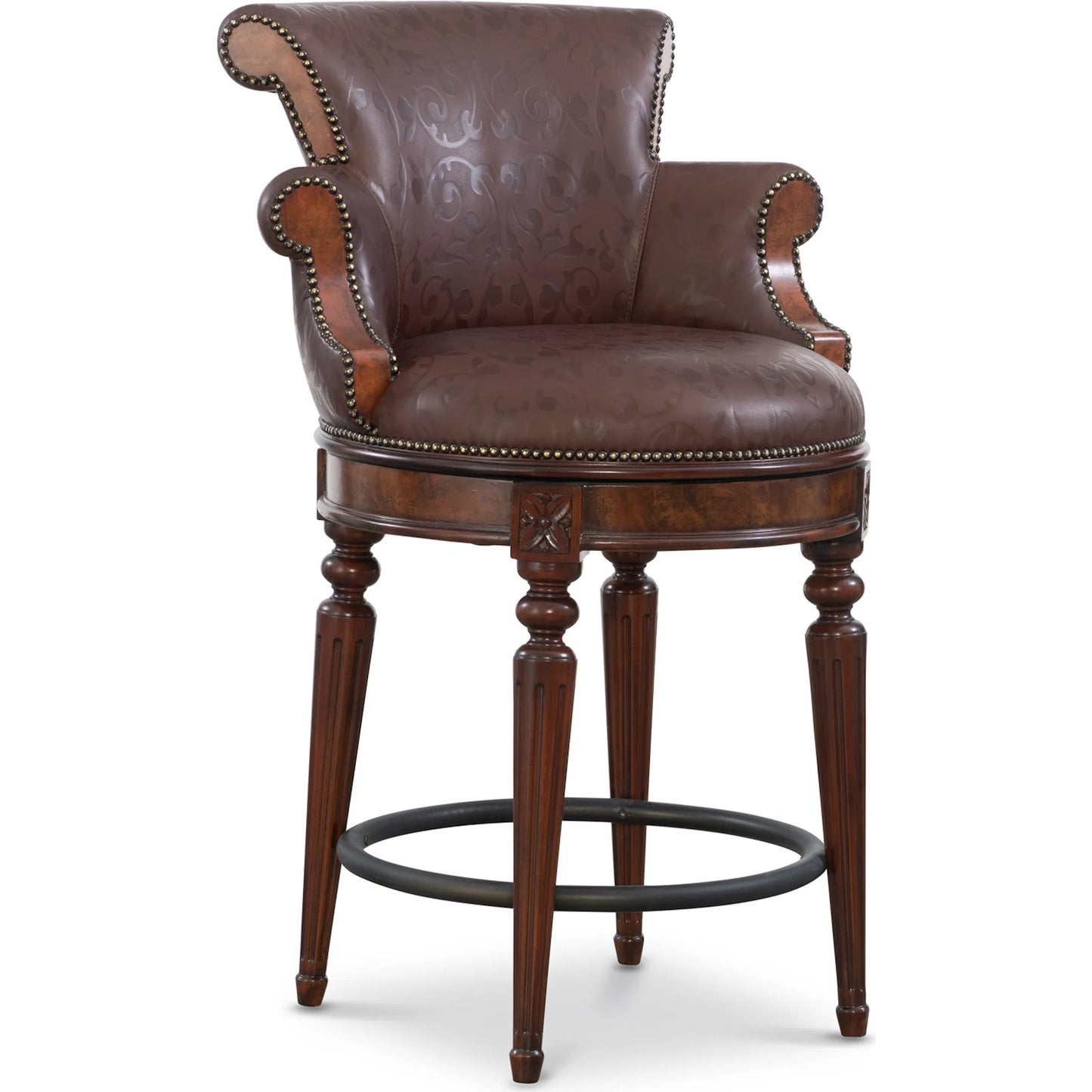001 SI-2239042 | Primary Silo | Brooks Counter Stool by Maitland-Smith in alabama coco and mahogany. Made from unique in a unique style.