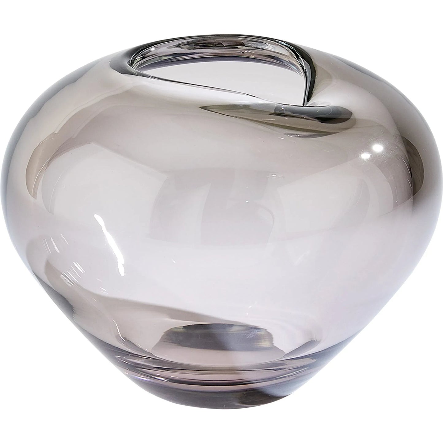 007 SI-2324643 | Additional Silo | Undulating Vase by Global Views in grey. Made from unique in a unique style.