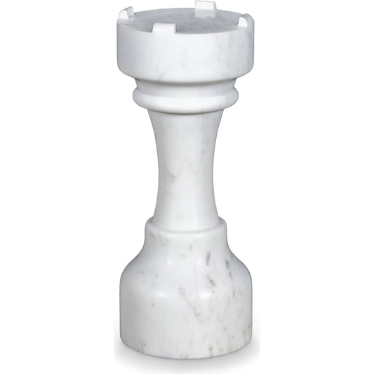 Castle Chess Table by Maitland-Smith in polished. Made from banswara white marble in a modern style.
