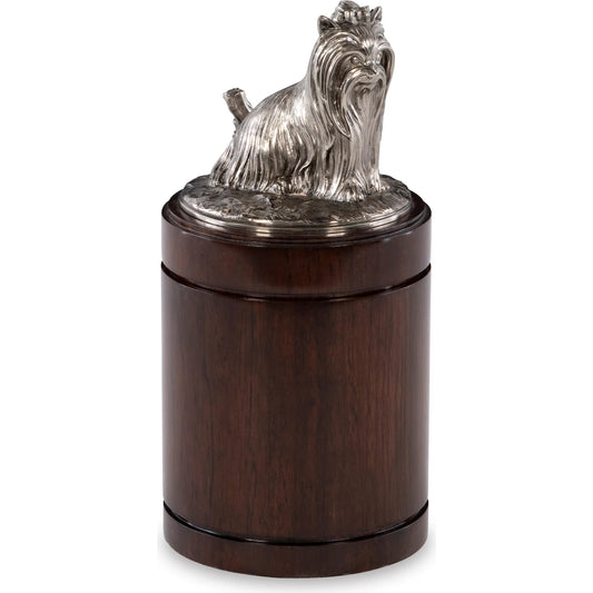 Nickel Yorkie Canister by Maitland-Smith in walnut. Made from unique in a eclectic & global style.