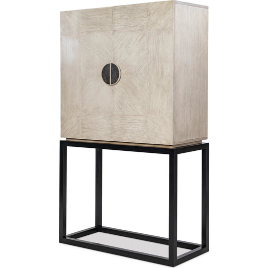 Alistar Bar Cabinet by Maitland-Smith in cerused oak. Made from unique in a transitional style.