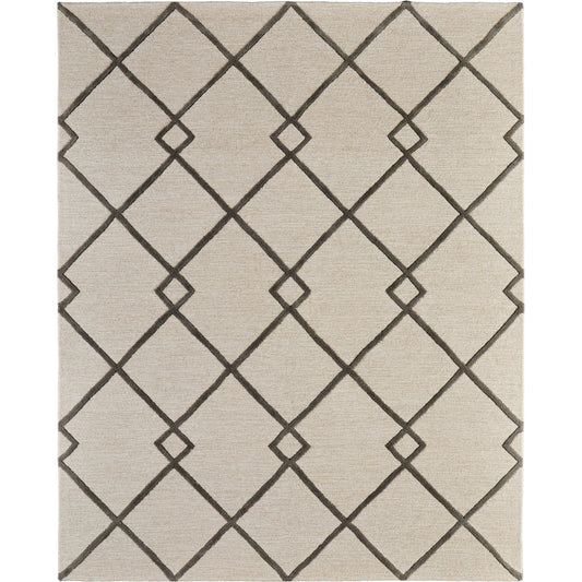 Kimball Transitional Trellis & Lattice KIM8A36F Rug by Feizy in ivory, gray, tan. Made from wool in a unique style.