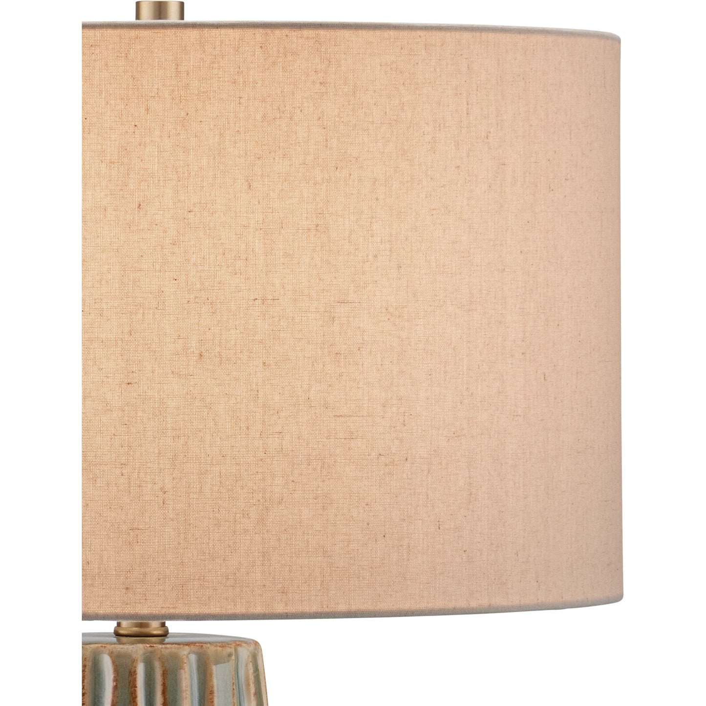 003 SI-2191872 | Additional Silo | Water-Borne Table Lamp by Currey and Company in forest reactive, antique brass. Made from ceramic, metal in a modern style.