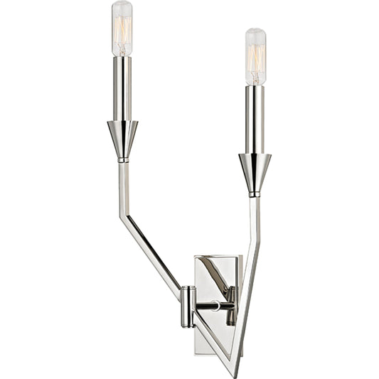 Archie Wall Sconce by Hudson Valley. Made from brass in a modern style.