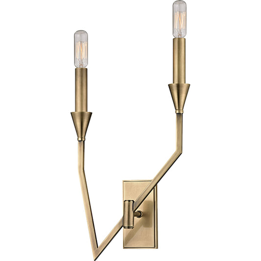 Archie Wall Sconce by Hudson Valley. Made from brass in a modern style.