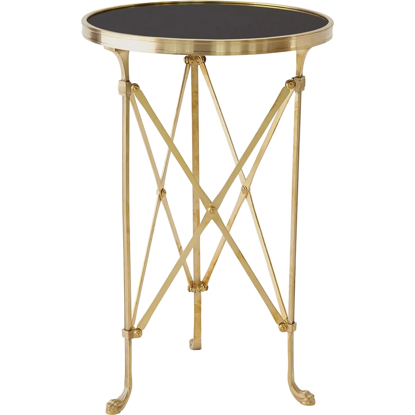 001 SR-701088 | Primary Silo | Directoire Table by Global Views in brass. Made from unique in a transitional style.