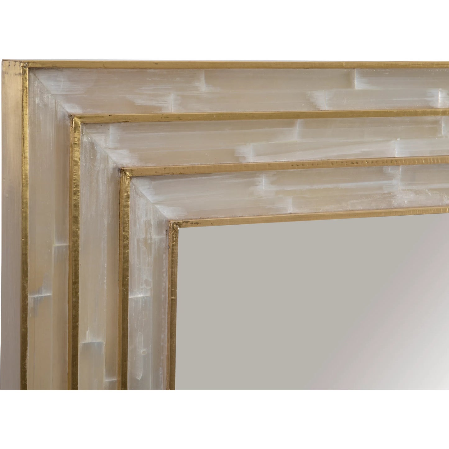 002 SI-2441050 | Additional Silo | Selene Mirror by Maitland-Smith in selenite, brass. Made from unique in a unique style.
