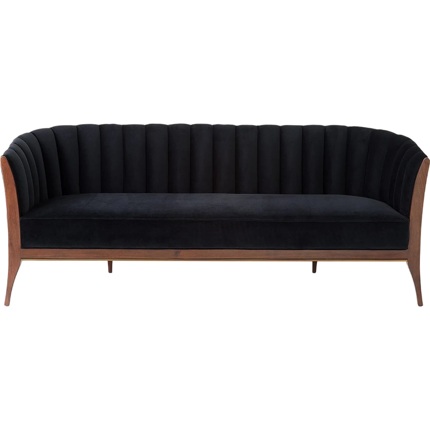 012 SI-2445523 | Additional Silo | Channel Back Sofa by Global Views. Made from solid walnut, fabric, wood, 100% cotton, double rub: 50,000 in a modern style.