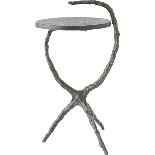 Sprig Table by Global Views. Made from cast iron, marble in a rustic style.