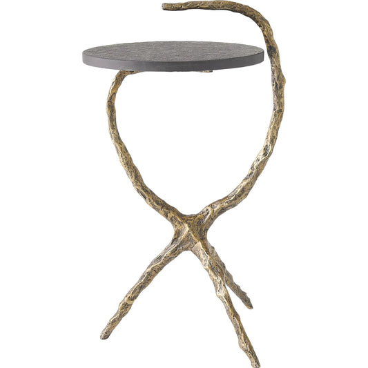 Sprig Table by Global Views. Made from cast iron, marble in a rustic style.