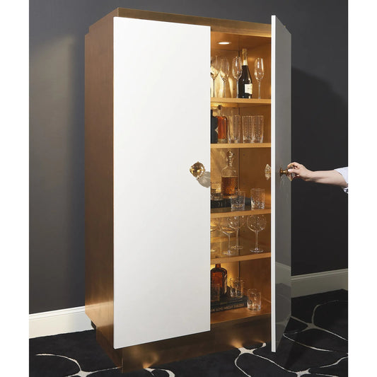 London Tall Cabinet by Global Views in gold. Made from unique in a modern style.