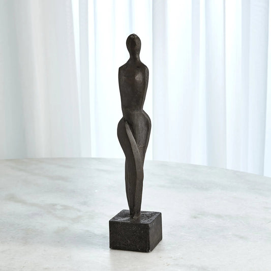 Female Sculpture by Global Views. Made from iron in a modern style.