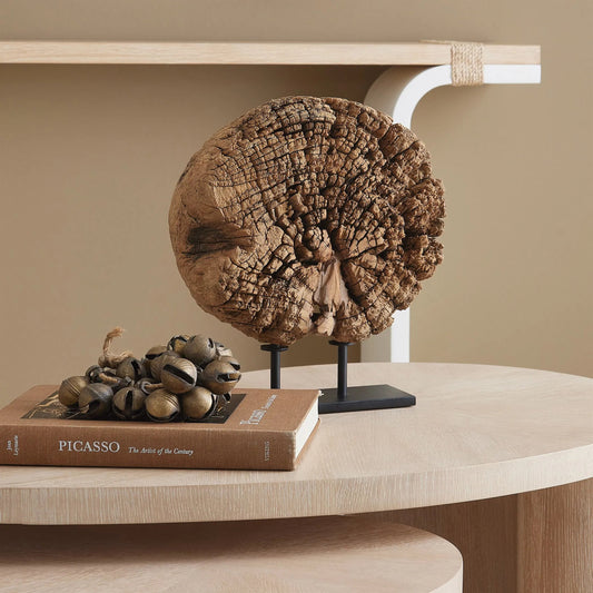 Brass Bell Cluster by Global Views. Made from brass, jute in a rustic style.