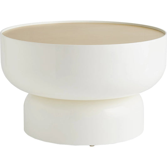 001 SI-2324572 | Primary Silo | Three Kings Side Table by Global Views in gold, white, off-white and white lacquer. Made from unique in a transitional style.