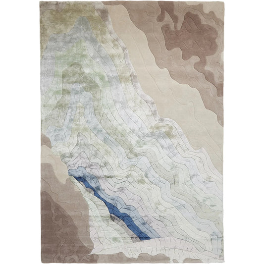 Fractured II Rug by Global Views in light brown. Made from unique in a unique style.