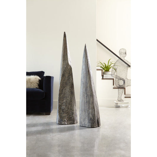 Shark Tooth Sculpture by Phillips Collection in gray and gray stone. Made from wood in a eclectic & global style.