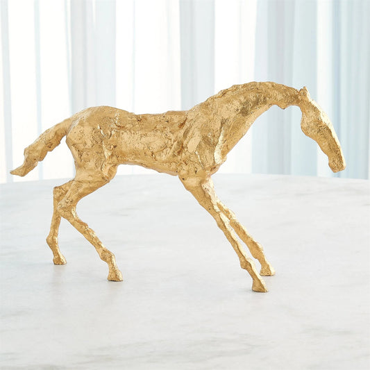 Cast Stallion by Global Views in gold. Made from unique in a modern style.