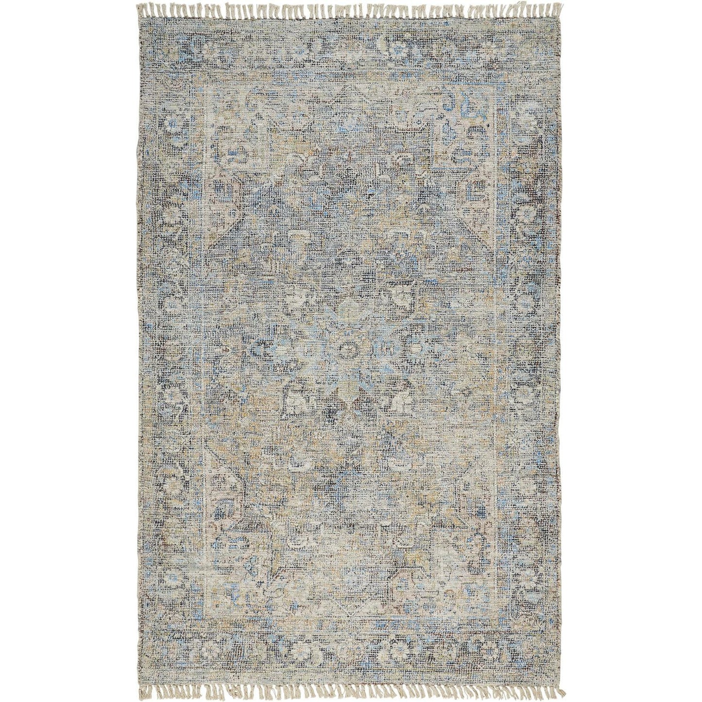 002 SI-1754240,SI-1754241,SI-1754242,SI-1754243,SI-1754244,SI-1754245 | Additional Silo | Caldwell Transitional Rug - 8802F by Feizy in blue, gray, tan. Made from wool, viscose in a unique style.