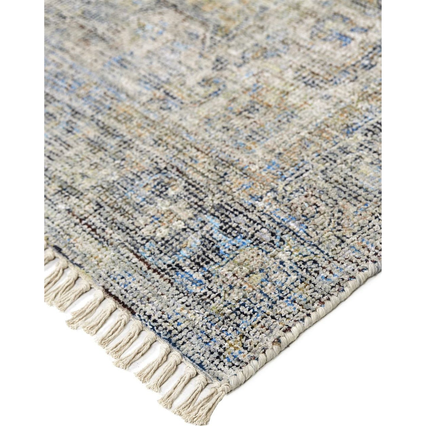 004 SI-1754240,SI-1754241,SI-1754242,SI-1754243,SI-1754244,SI-1754245 | Closeup | Caldwell Transitional Rug - 8802F by Feizy in blue, gray, tan. Made from wool, viscose in a unique style.