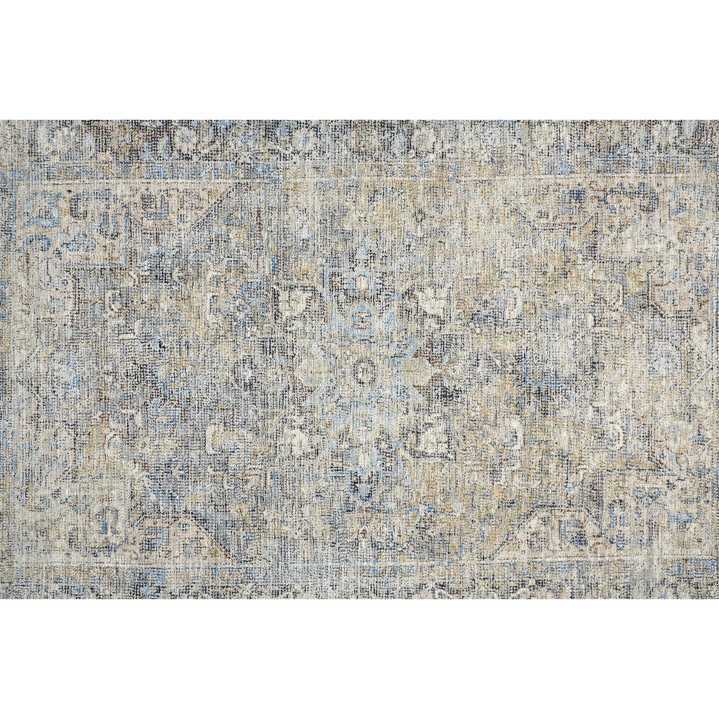 006 SI-1754240,SI-1754241,SI-1754242,SI-1754243,SI-1754244,SI-1754245 | Closeup | Caldwell Transitional Rug - 8802F by Feizy in blue, gray, tan. Made from wool, viscose in a unique style.