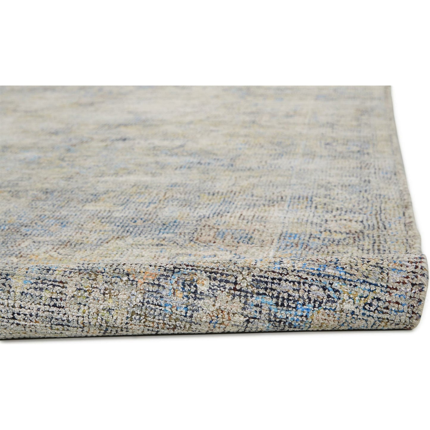 007 SI-1754240,SI-1754241,SI-1754242,SI-1754243,SI-1754244,SI-1754245 | Closeup | Caldwell Transitional Rug - 8802F by Feizy in blue, gray, tan. Made from wool, viscose in a unique style.