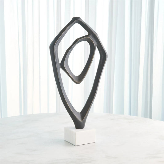 Interplay Sculpture by Global Views in marble. Made from unique in a modern style.