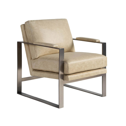 001 SI-2472960 | Primary Silo | Corbin Accent Chair by Universal Furniture in nehir sand leather. Made from 100% leather in a transitional style.
