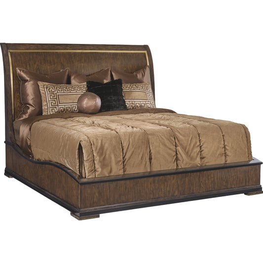 Lyric Sleigh Bed by Maitland-Smith. Made from unique in a transitional style.