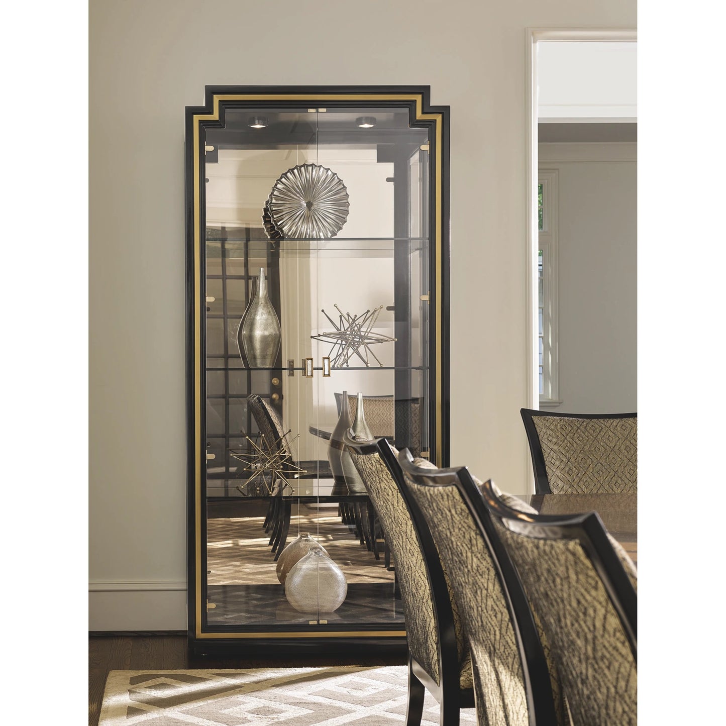 002 SI-2015972 | Lifestyle | Lyric Display Cabinet by Maitland-Smith. Made from unique in a transitional style.