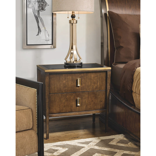 Lyric Nightstand by Maitland-Smith. Made from unique in a transitional style.