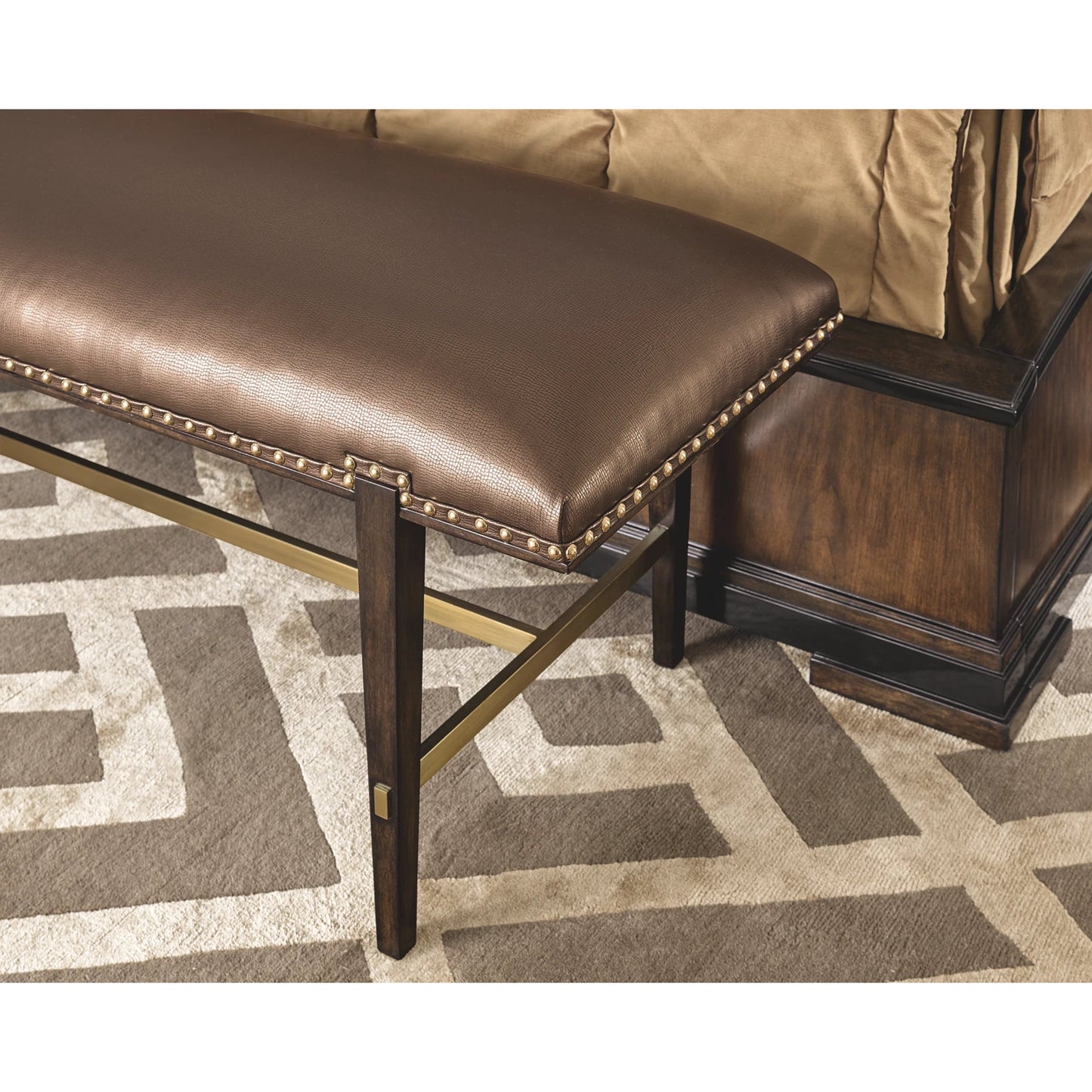 003 SI-2016021 | Lifestyle | Lyric Bench by Maitland-Smith. Made from unique in a transitional style.
