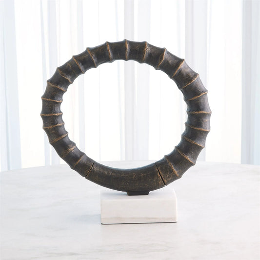 Infinity Horn Sculpture by Global Views in marble. Made from unique in a modern style.