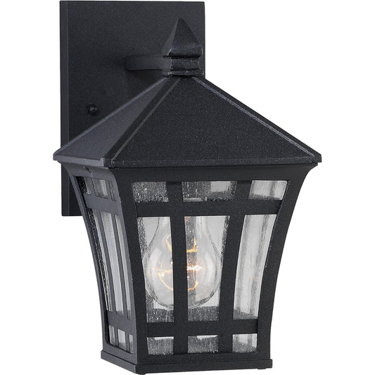 Herrington One Light Outdoor Wall Lantern by Visual Comfort & Co. in black. Made from aluminum in a cottage & farmhouse style.